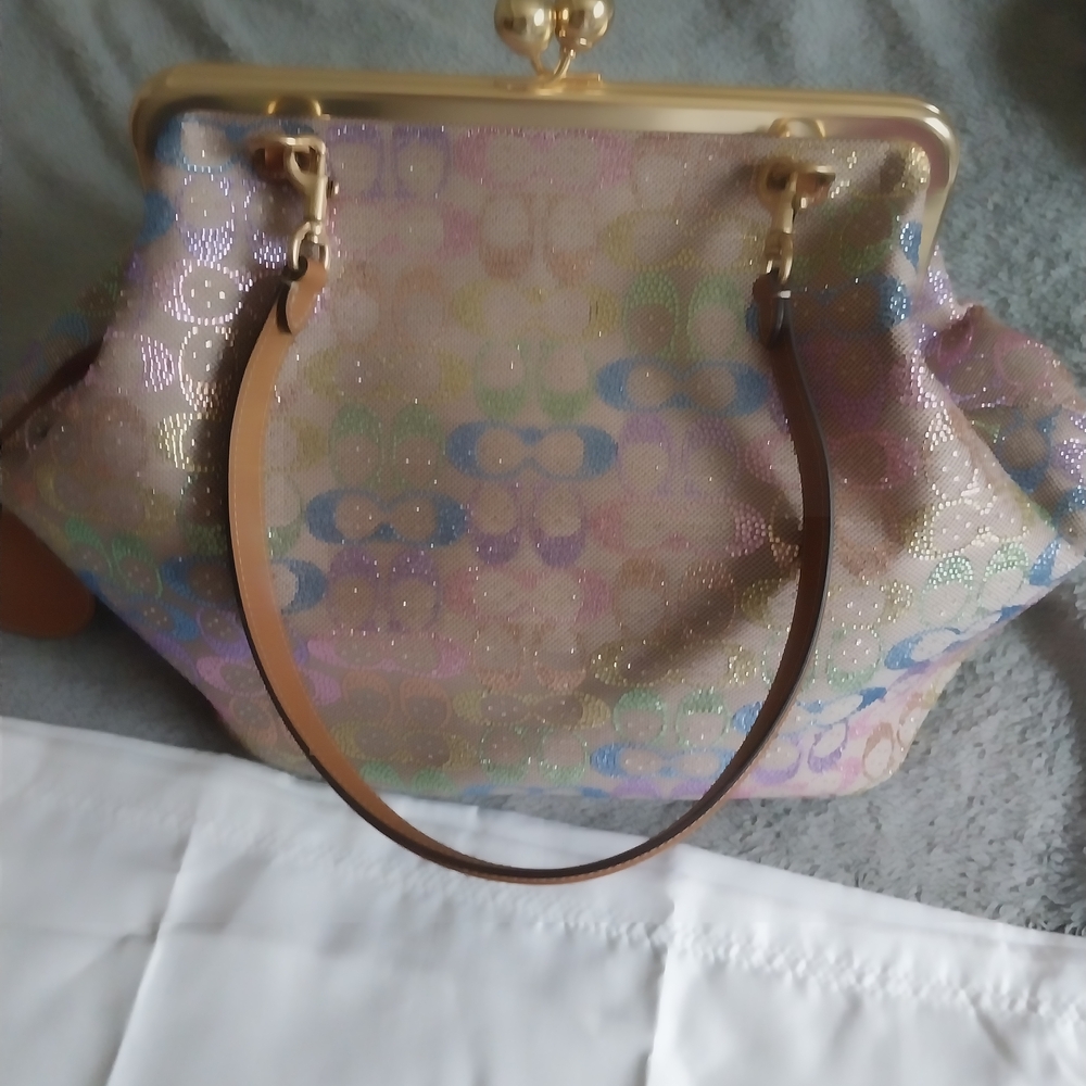 Coach Crystal Latge Kisslock Bag